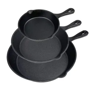 Cookware Cast Iron Skillet Fry Pan Round non-stick frying pan For Outdoor Home Kitchen