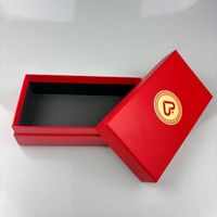 Boîte à cartes rigides personnalisée avec impression et estampage à chaud, plateau en velours, boîte de rangement écologique pour cadeaux de famille
