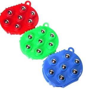 Brosse de massage double face à sept billes, rouleau de massage en silicone, outil Gua Sha pour le soin du dos - Product Image 1