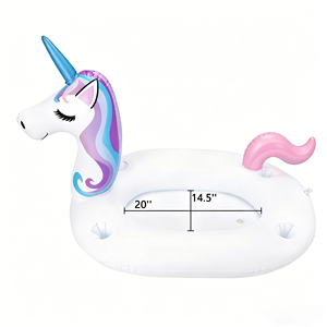 Support de boisson flottant personnalisé en forme de licorne arc-en-ciel <span class=keywords><strong>pour</strong></span> <span class=keywords><strong>piscine</strong></span> et spa, support de boisson <span class=keywords><strong>pour</strong></span> adultes, accessoires de <span class=keywords><strong>piscine</strong></span> gonflables - Product Image 1