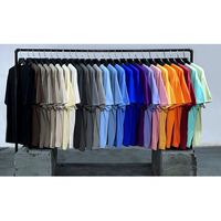 T-shirts de haute qualité 100% coton T-shirt à manches courtes couleur Pure T-shirts d'été lourds hauts