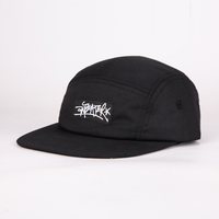 Casquettes de sport de haute qualité avec logo tissé personnalisé, respirantes, ajustables, à 5 panneaux, en coton, pour la course à pied