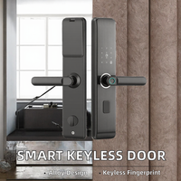 Système de serrure de porte numérique intelligente WanDa pour appartement, poignée en bois, ouverture sans clé par empreinte digitale, clavier en alliage, installation facile 1