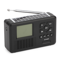 Tragbares Solar-Dynamo-Radio mit digitalem Wecker, Taschenlampe und USB-Ladefunktion