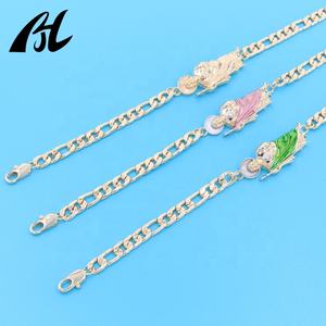 Kuba Cina 14k Oro Laminado perhiasan San Judas Tadeo gelang mode pesona gelang untuk pria wanita dari pabrik perhiasan - Product Image 6