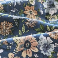 Tela Estampada 100% Algodón, Elegante y Fluida, 105GSM, Material Ligero Tejido para Prendas de Noche de Lujo, Suministro de Telas Premium