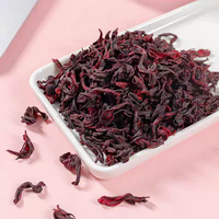 Huaran Premium Fragments de fleurs d'hibiscus séchées Tisane saine sucrée et acidulée en abondance