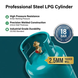 Bouteille de gaz GPL certifiée CE de 12,<span class=keywords><strong>5</strong></span> <span class=keywords><strong>kg</strong></span>, réservoir de <span class=keywords><strong>propane</strong></span> en acier avec valve K4 pour la maison et les restaurants |   Fabrication directe d'usine, OEM, MOQ flexible - Product Image 3