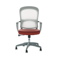 Chaise de bureau ergonomique de direction moderne à dossier mi-haut en maille, réglable en hauteur et pivotante, haut de gamme, avec pièces en acier et plastique