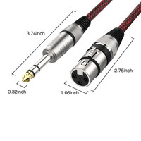 Kabel Stereo TRS 6.35MM Male ke Male kualitas tinggi