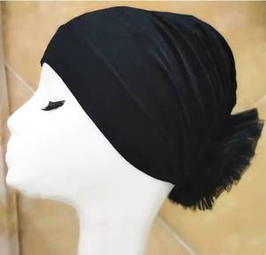 Customizable soft and stretchable headscarf-style ethnic <b>hat</b> wide <b>band</b>, suitable for women, with Islamic-inspired design - Product Image 5