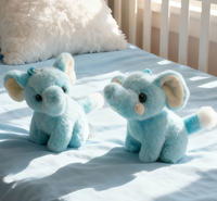 Porte-clés éléphant bleu en peluche, petite taille, jouet amusant pour machine à griffes, jouet en peluche pas cher