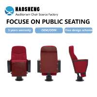 Chaise pliante pour salle de conférence et salle de classe, à pied central, avec tablette d'écriture BIFMA, pour configuration en blocs