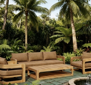 Sofá de <span class=keywords><strong>Exterior</strong></span>, Muebles Impermeables y Resistentes al Sol para Patio y <span class=keywords><strong>Terraza</strong></span>, Conjunto de Sofá y Mesa de Centro - Product Image 2