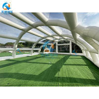 Tente de réception gonflable transparente en PVC, étanche et hermétique, à simple couche, grande capacité pour événements extérieurs, 6-8 personnes