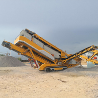 Installation mobile de criblage sur chenilles, 320 TPH pour le criblage du sol de surface, facile à utiliser
