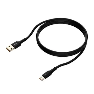 Factory Original High quality 1m Micro USB Data Cable 2.1A Micro USB Cable for Samsung data cable black
