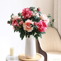 Großhandel europäische Art Pfingstrose künstliche Blume für zu Hause Wohnzimmer Dekoration Blumen