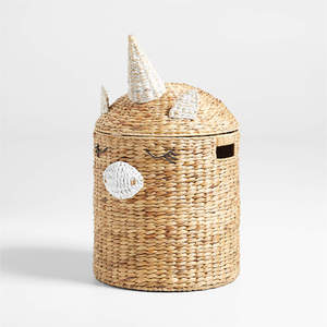 Unicorn Hamper Woven Water Hyacinth Storage <b>Basket</b> Cute <b>Basket</b> for Kid and Baby Room Eco-friendly <b>Laundry</b> <b>Basket</b> for Kids - Product Image 2