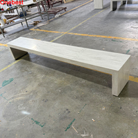Bancs de table à manger en pierre à surface solide Corian ensemble de dessus bas longues tables de dîner de nourriture KFC
