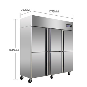 2025 tủ đá sáu cửa tủ lạnh thương mại Nhà bếp lớn nhiệt độ gấp đôi tủ lạnh khách sạn tủ đá - Product Image 6