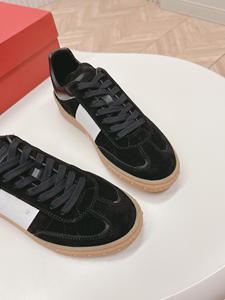 Baskets basses décontractées pour femmes en daim rose et cuir, à lacets, avec semelle en caoutchouc, style streetwear - Product Image 5