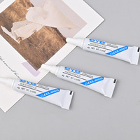 Colle à cils transparente blanche imperméable 7g en tube, usage professionnel pour salons, fournitures pour artistes en cils, logo personnalisé, vente en gros, colle de beauté