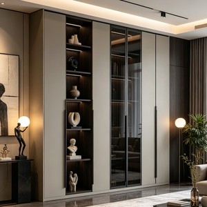 Armoire de rangement en bois au design moderne, réglable et multifonctionnelle pour chambre à coucher, salon et bureau à domicile - Product Image 2