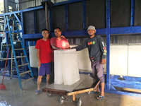Machine à glace industrielle, 1200x20 tonnes, avec blocs conteneurs