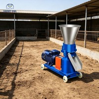 Machine à granulés à matrice plate de 7,5 kW, petite, pour usage domestique, équipement de traitement des aliments pour animaux