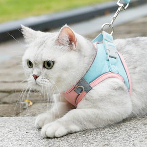 Arnés transfronterizo para mascotas, correa para perros pequeños estilo chaleco, suministros para gatos, transpirable y reflectante - Product Image 1