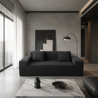 Canapé sectionnel moderne et durable, rembourré, en mousse haute densité écologique, design confortable et peu encombrant pour petits appartements