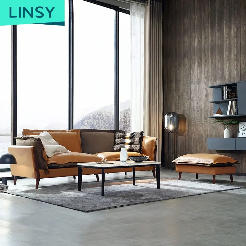 Linsy — canapé sexuel en cuir véritable européen, meuble confortable, Design de loisirs, nouveauté, meuble du salon, rb1k