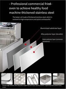 12LKitchen Commercial Deep <strong>Chips</strong> Snack <strong>Fryer</strong> for Twist Cooking Machine for French Fries Birdie Chicken Set Double <strong>Fryer</strong> - Product Image 5