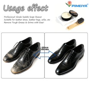 Juego de Jabón para Sillas de Montar y Crema para el Cuidado del Cuero Dos en Uno, 100 ml, Limpieza Profunda de las Sillas de Montar, Guantes y Zapatos - Product Image 4