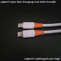 Materiales de goma de silicona líquida genuina ultra suave antioxidante dual PD USB C a cables USB C