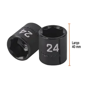 BOX 6 Douille à chocs 24 mm, 6 points, entraînement 1/2 po, TRUPER - Product Image 3