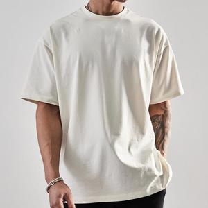 T-shirt da palestra in cotone 100% oversize 230g camicie personalizzate da uomo con stampa taglie forti - Product Image 1