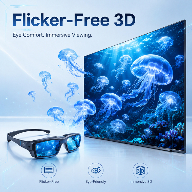 Bestar 3D Passive LED Video Wall Flicker-free Comfort Non-charging 3D Glasses for Commercial 3D Movie Theater Multi-user Viewing