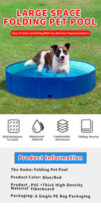 Yeni trendler katlanabilir köpek Pet banyo havuzu kapatılabilir köpek Pet havuz banyo küvet köpekler kediler ve çocuklar için kürek havuzu - Product Image 6