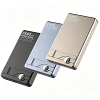Batterie externe magnétique sans fil en promotion, 10000 mAh, charge rapide 20W, chargeur portable ultra-mince en alliage d'aluminium avec écran LED et support