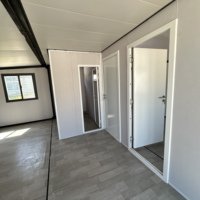 Maison Modulaire Préfabriquée Conteneurisée, Maisons Mobiles Modernes, Petites Maisons Modulaires avec Salle de Bain, Maison Conteneurisée Extensible