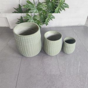 Fourniture d'usine élégante, ensemble de plateaux à fleurs en argile et fibre écologique, trou de drainage, capacité de 15L, centre commercial extérieur pour la maison, <span class=keywords><strong>treillis</strong></span> d'utilisation - Product Image 3