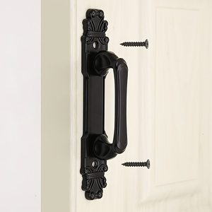 Poignée de porte coulissante noire mate de 6,5 pouces <span class=keywords><strong>en</strong></span> alliage de zinc robuste <span class=keywords><strong>pour</strong></span> <span class=keywords><strong>portail</strong></span> <span class=keywords><strong>coulissant</strong></span>, abri, garage, clôture, placard, salle de pause, quincaillerie - Product Image 4