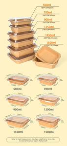 Özel baskı logosu salata çin gıda restoran yeni tasarım Kraft kağıt sekizgen kağıt kapaklı kutu - Product Image 4