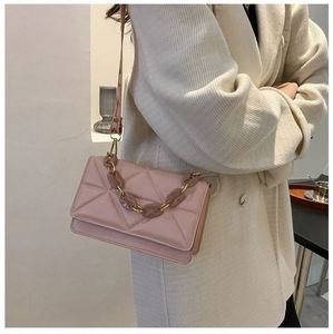 New Eco-Friendly Retro Personality Wide Strap One Shoulder Crossbody Bag Fashion Small <b>Square</b> Thick Chain Women's PU Zipper - Product Image 5