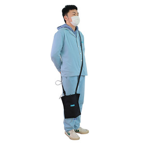 Bolsa de almacenamiento para orina, bolsa médica portátil tipo bandolera para adultos, tela no tejida, color negro - Product Image 3