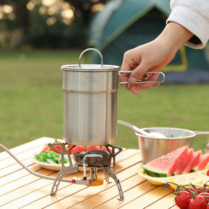 Ensemble de tasses de cuisson en acier inoxydable Hike Mount, 2 pièces, portable, léger, pour le camping en plein air - Product Image 2