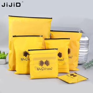 JIJID Custom Matte Print Poly Zipper Lock <strong>Tshirt</strong> Bag Frosted Plastic <strong>Packing</strong> Custom logo Plastic Seal Bags for <strong>Tshirt</strong> - Product Image 2