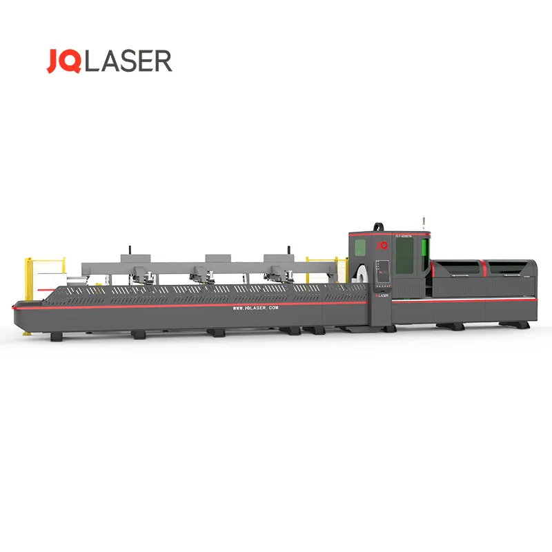 Mesin pemotong pipa otomatis penuh kecepatan tinggi, mesin pemotong laser pipa diameter besar 350mm untuk pipa baja tahan karat